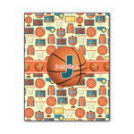 Basketball Wood Print - 11x14 (Personalized)