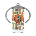 Basketball 12 oz Stainless Steel Sippy Cup (Personalized)