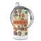 Basketball 12 oz Stainless Steel Sippy Cups - FULL (back angle)