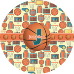 Basketball Multipurpose Round Labels - 5" (Personalized)