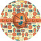 Basketball 5" Multipurpose Round Label - Single Sticker