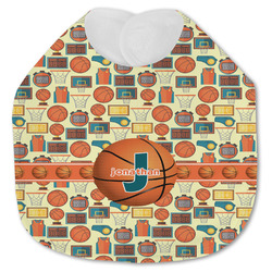 Basketball Jersey Knit Baby Bib w/ Name or Text