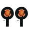 Basketball Black Plastic 7" Stir Stick - Double Sided - Round - Front & Back