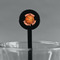 Basketball Black Plastic 7" Stir Stick - Round - Main