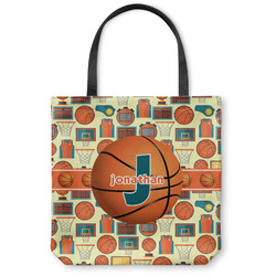 Basketball Canvas Tote Bag - Medium - 16"x16" (Personalized)