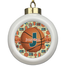 Basketball Ceramic Ball Ornament (Personalized)