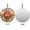 Basketball Ceramic Flat Ornament - Circle Front & Back (APPROVAL)