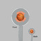 Basketball Clear Plastic 7" Stir Stick - Round - Front & Back