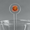 Basketball Clear Plastic 7" Stir Stick - Round - Main