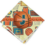 Basketball Cloth Cocktail Napkin - Single w/ Name or Text