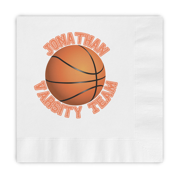 Custom Basketball Embossed Decorative Napkins (Personalized)