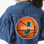 Basketball Twill Iron On Patch - Custom Shape - 3XL - Set of 4 (Personalized)