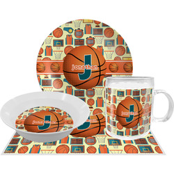 Basketball Dinner Set - Single 4 Pc Setting w/ Name or Text