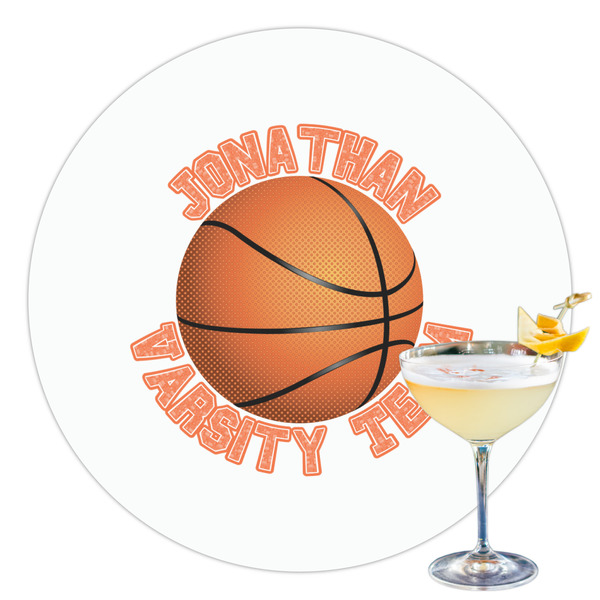 Custom Basketball Printed Drink Topper - 3.5" (Personalized)