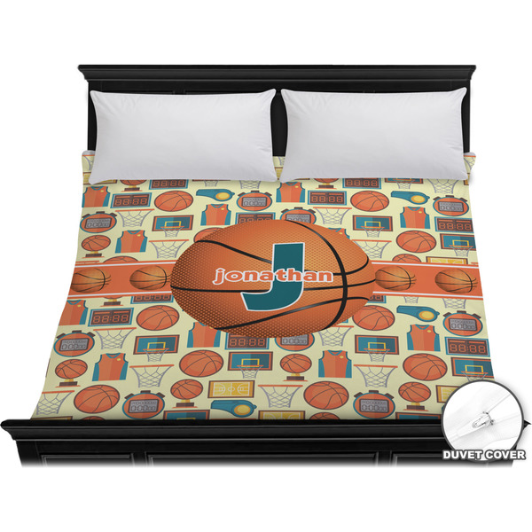 Custom Basketball Duvet Cover - King (Personalized)