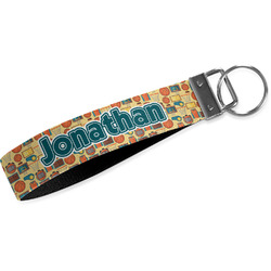 Basketball Webbing Keychain Fob - Large (Personalized)