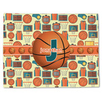 Basketball Single-Sided Linen Placemat - Single w/ Name or Text