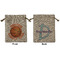 Basketball Medium Burlap Gift Bag - Front and Back