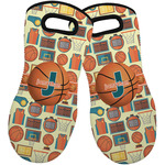 Basketball Neoprene Oven Mitts - Set of 2 w/ Name or Text