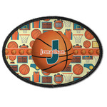 Basketball Iron On Oval Patch w/ Name or Text