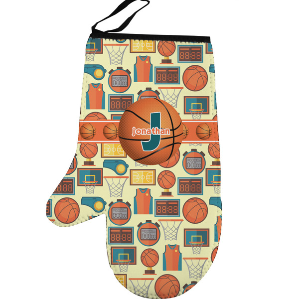 Custom Basketball Left Oven Mitt (Personalized)