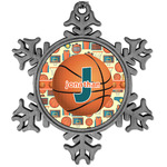 Basketball Vintage Snowflake Ornament (Personalized)