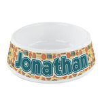 Basketball Plastic Dog Bowl - Small (Personalized)