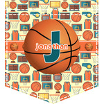 Basketball Iron On Faux Pocket (Personalized)