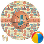 Basketball Round Beach Towel (Personalized)