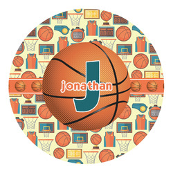 Basketball Round Decal - Small (Personalized)