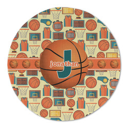 Basketball Round Linen Placemat - Single Sided (Personalized)