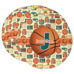 Basketball Round Paper Coasters w/ Name or Text