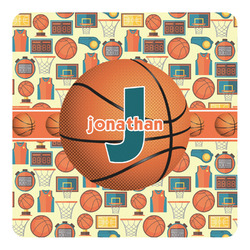 Basketball Square Decal - Medium (Personalized)