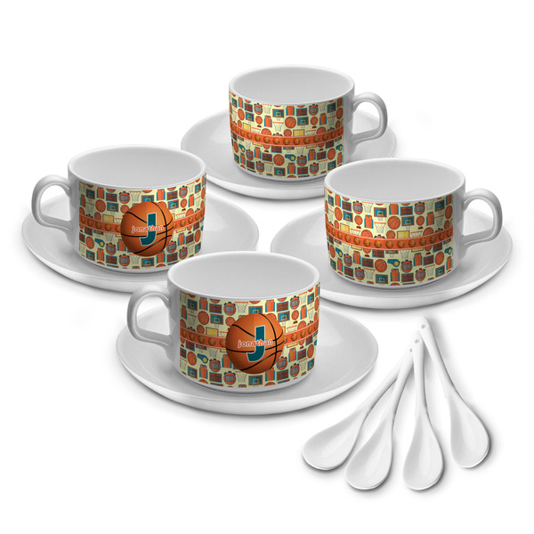 Custom Basketball Tea Cup - Set of 4 (Personalized)