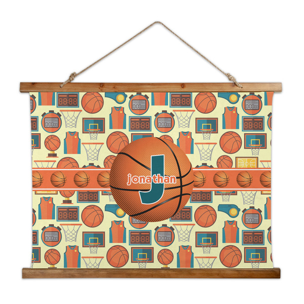 Custom Basketball Wall Hanging Tapestry - Wide (Personalized)