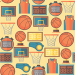 Basketball Wallpaper & Surface Covering (Peel & Stick 24"x 24" Sample)