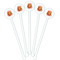 Basketball White Plastic 5.5" Stir Stick - Fan View