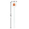 Basketball White Plastic 5.5" Stir Stick - Round - Dimensions