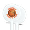 Basketball White Plastic 5.5" Stir Stick - Single Sided - Round - Front & Back