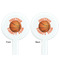 Basketball White Plastic 7" Stir Stick - Double Sided - Round - Front & Back