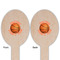 Basketball Wooden Food Pick - Oval - Double Sided - Front & Back