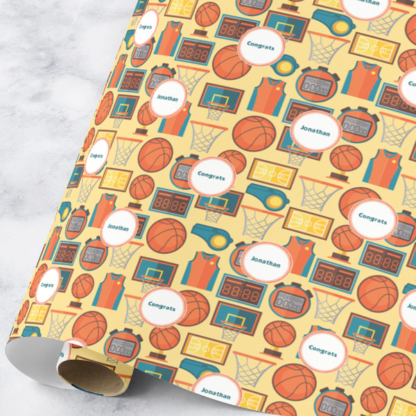 Custom Basketball Wrapping Paper Roll - Large (Personalized)