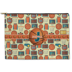 Basketball Zipper Pouch - Large - 12.5"x8.5" (Personalized)