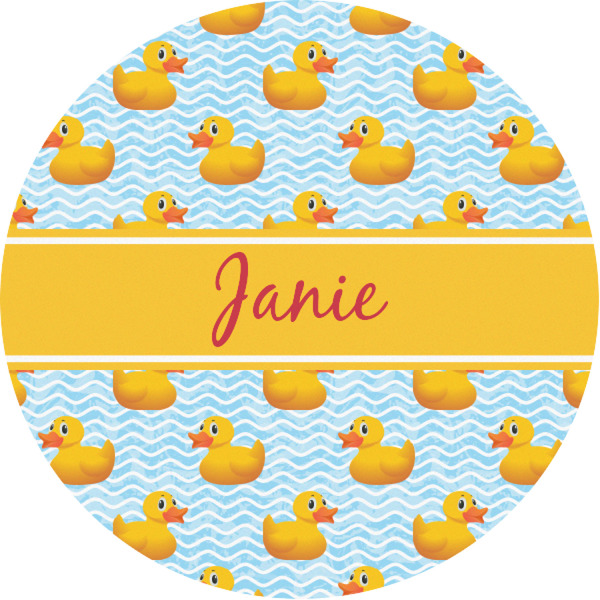 Custom Rubber Duckie Multipurpose Round Labels - 1" (Personalized)