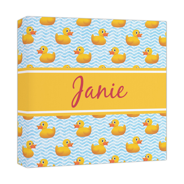 Custom Rubber Duckie Canvas Print - 12x12 (Personalized)