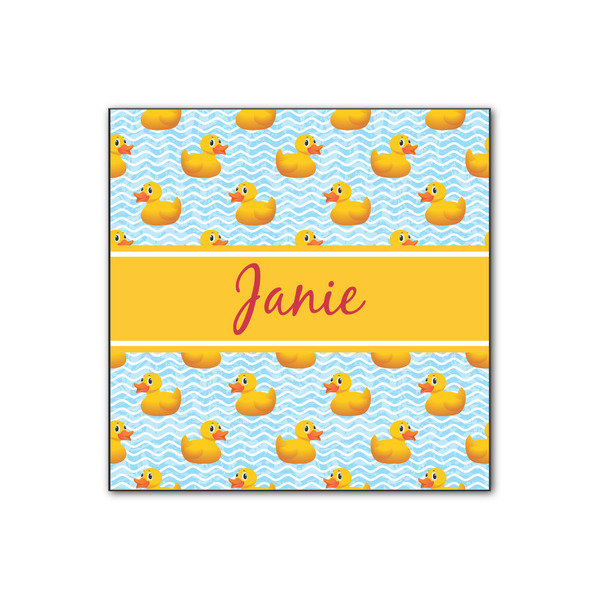 Custom Rubber Duckie Wood Print - 12x12 (Personalized)