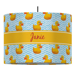 Rubber Duckie 16" Drum Pendant Lamp - Fabric (Personalized)