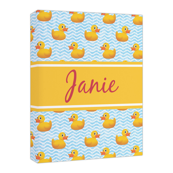 Custom Rubber Duckie Canvas Print - 16x20 (Personalized)