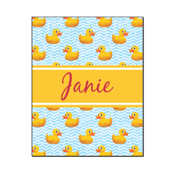 Custom Rubber Duckie Wood Print - 16x20 (Personalized)