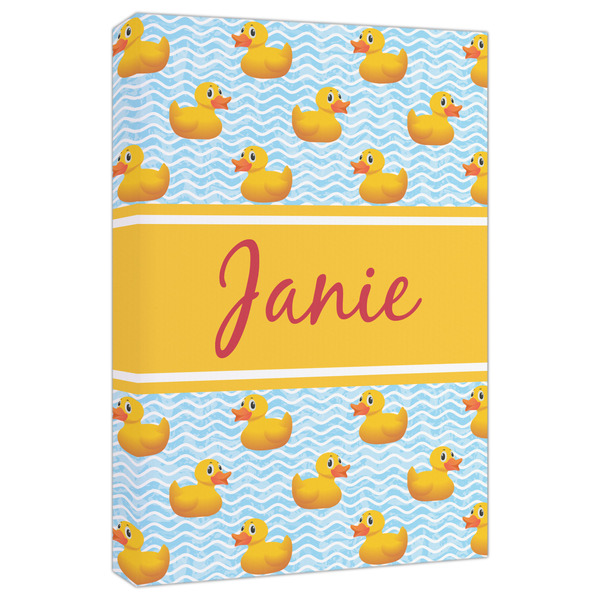 Custom Rubber Duckie Canvas Print - 20x30 (Personalized)